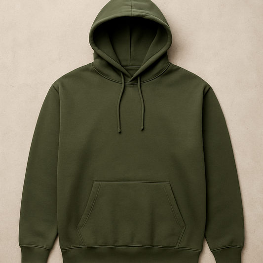 Olive Green Plain Hoodie – XL Size Only (Unisex)