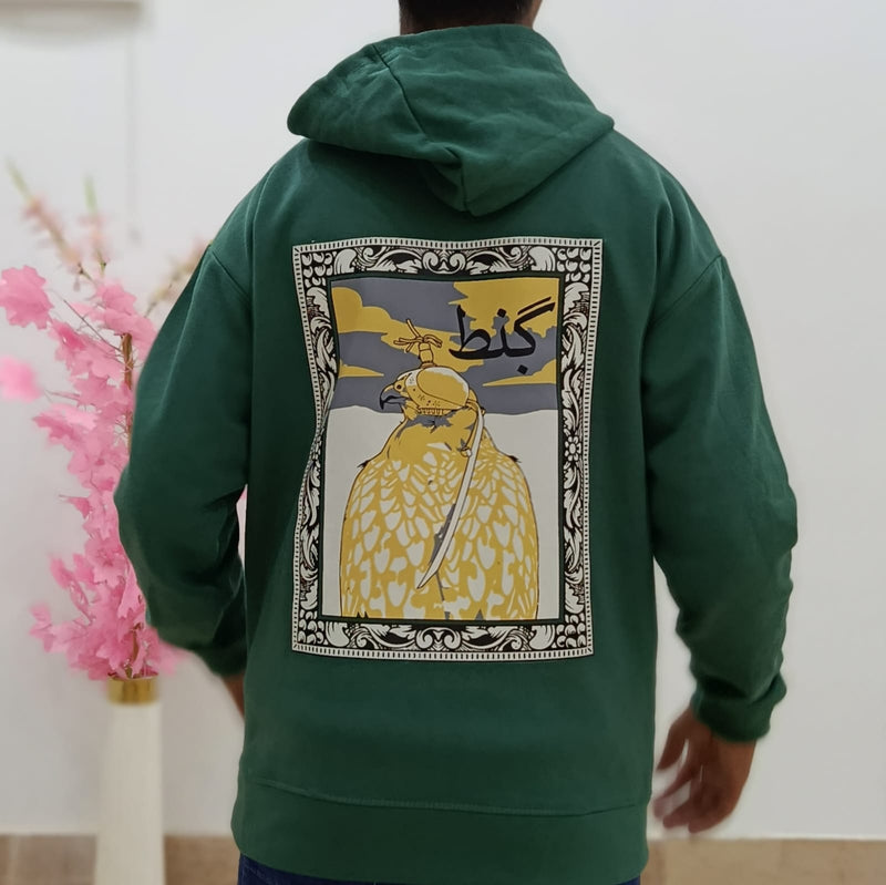 Green Falcon Art Hoodie – Premium Winter Wear (Unisex)