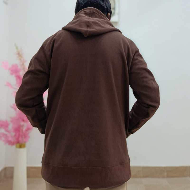 Classic Brown Premium Fleece Hoodie – Winter Warm & Soft