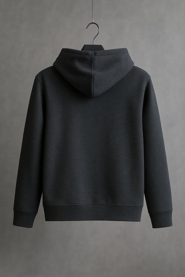 Premium Dark Grey Fleece Hoodie – Unisex Winter Wear