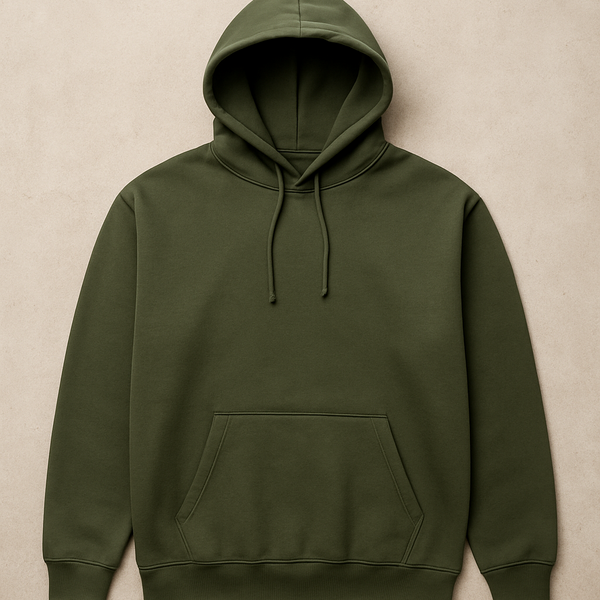 Olive Green Plain Hoodie – XL Size Only (Unisex)